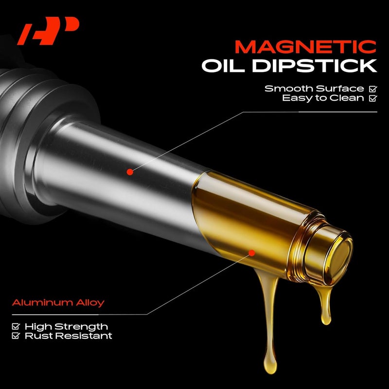 A-Premium Magnetic Oil Dipstick for Inverter Generator Compatible with Wen, Yamaha, Generac, Powerhorse and Predator, Aluminum Generator Magnetic Oil Dipstick with O-ring, Silver (2 Pcs) - Image 4